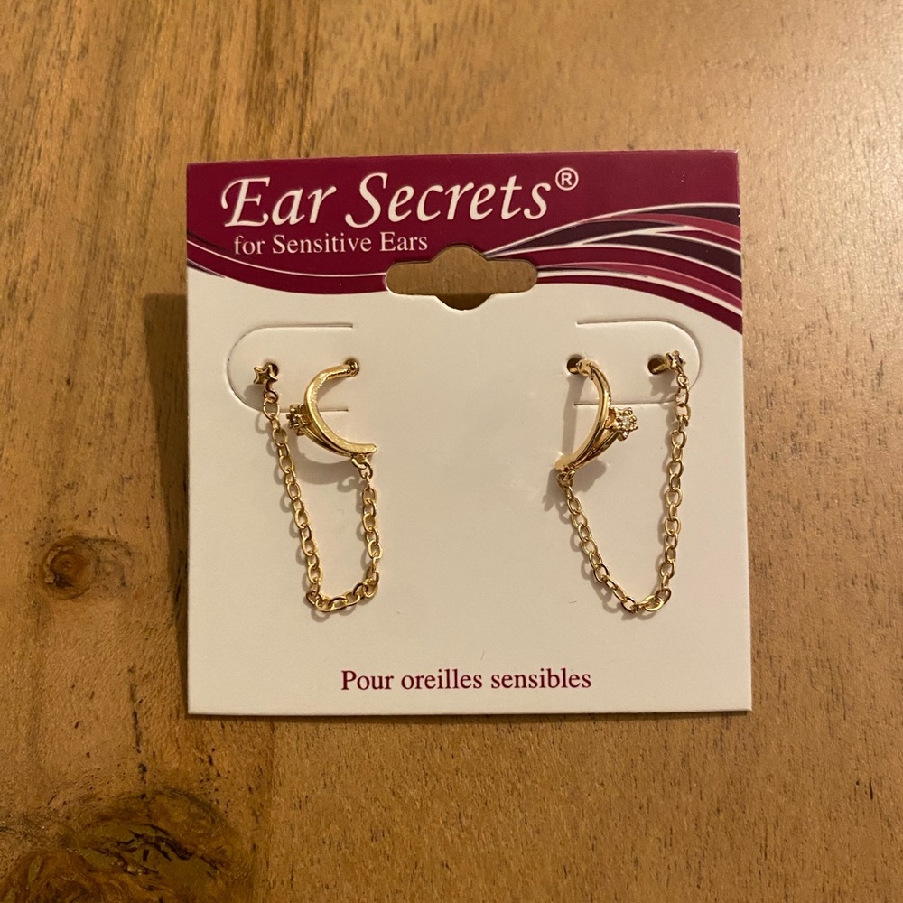 Ear Secrets Double Piercing Chain Earrings